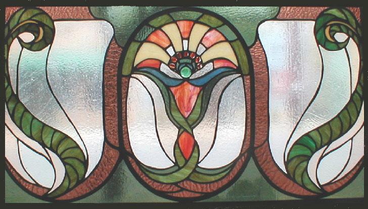 Art Deco Stained Glass
        Window