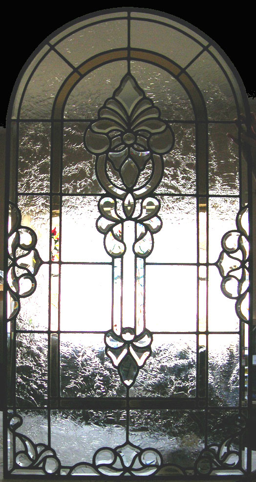 Beveled Glass Entry Window