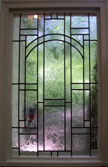 Clear Mission Style Leaded Glass Window