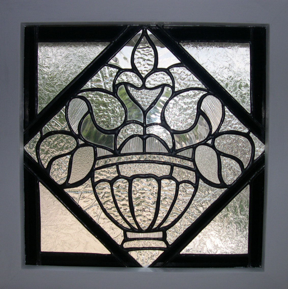 Floral Design Leaded Glass