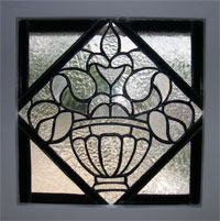 Clear Textured Leaded Glass Window