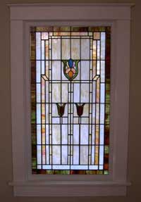 Mission
                  Style Stained Glass Window