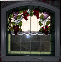 Grapevine Stained Glass Kitchen Window