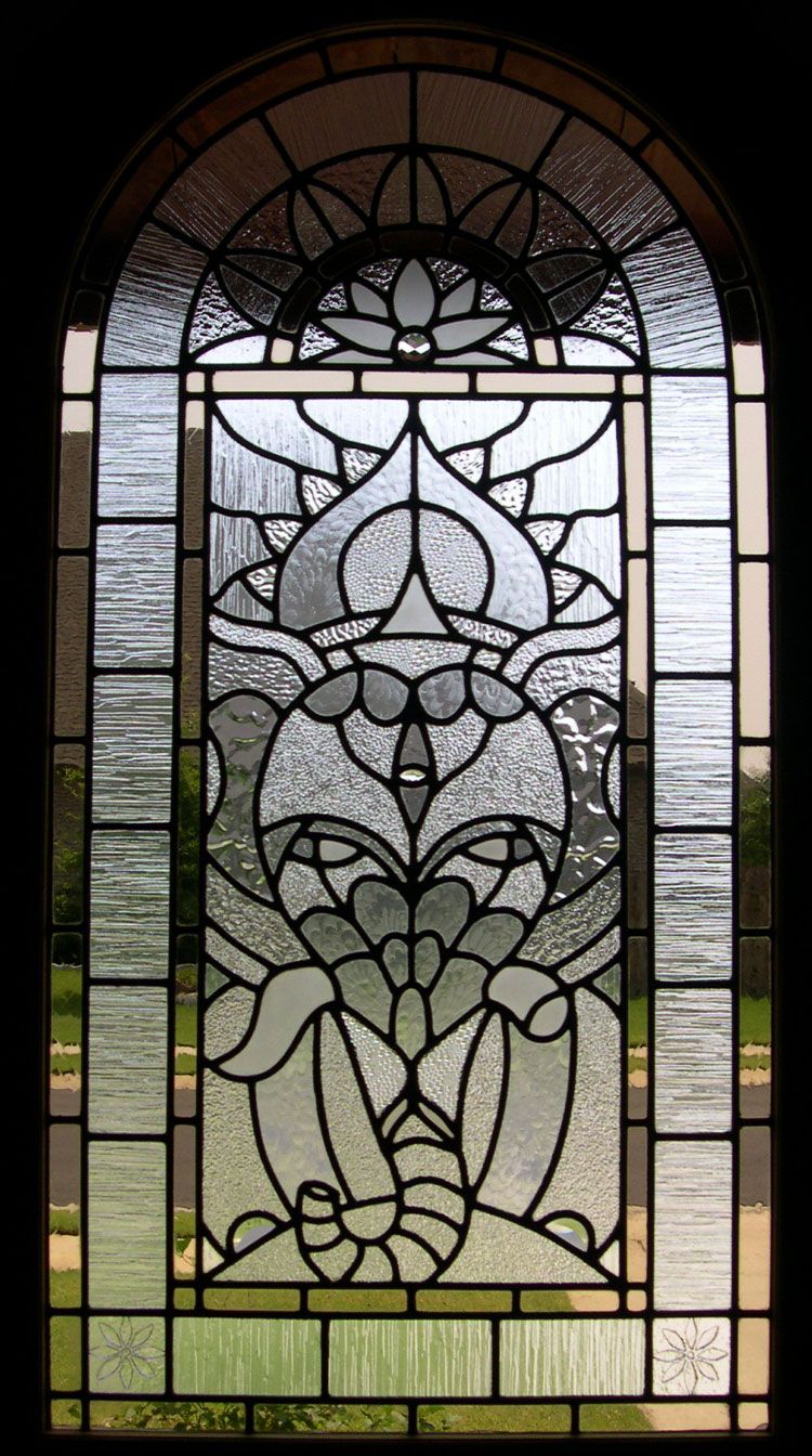 Ganesh Leaded Glass Window