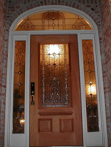 Leaded Glass Entry Door